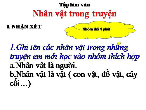 Tuần 1. Nhân vật trong truyện