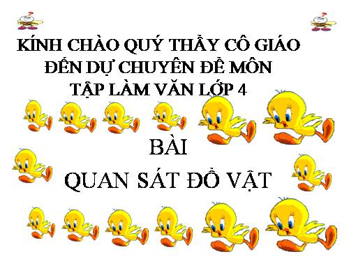 Tuần 15. Quan sát đồ vật