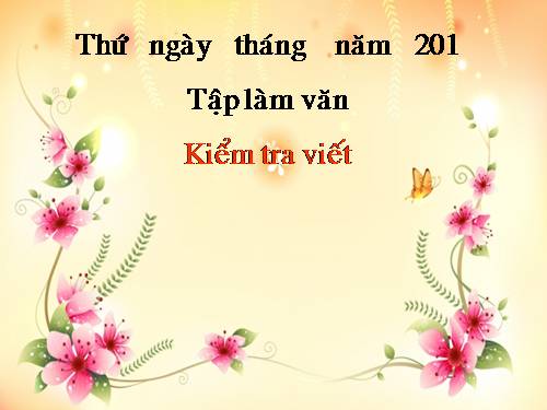 Tuần 20. Miêu tả đồ vật (Kiểm tra viết)