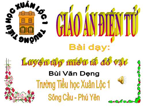Tuần 15-16. Luyện tập miêu tả đồ vật