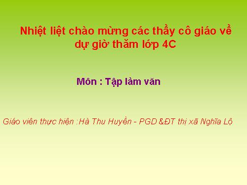 Tuần 15-16. Luyện tập miêu tả đồ vật