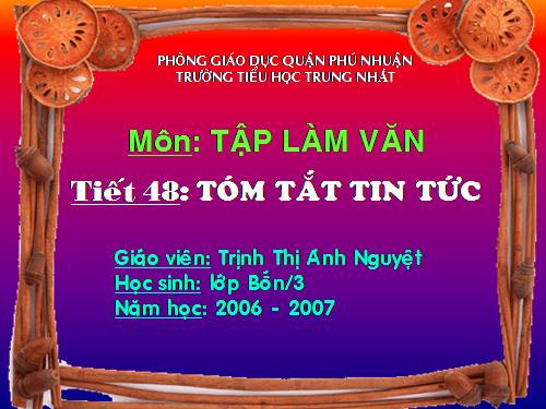 Tuần 24. Tóm tắt tin tức