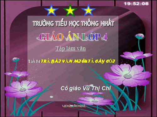 Tuần 27. Trả bài văn miêu tả cây cối