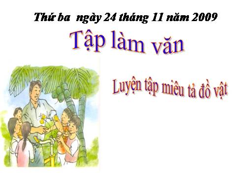 Tuần 15-16. Luyện tập miêu tả đồ vật