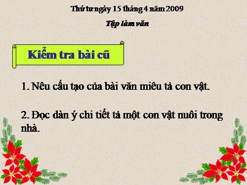 Tuần 30. Luyện tập quan sát con vật