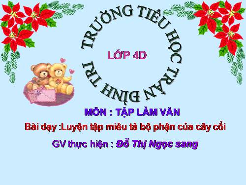 Tuần 22-23. Luyện tập miêu tả các bộ phận của cây cối