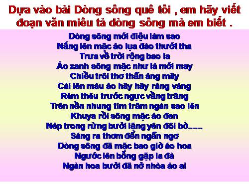 TLV NÂNG CAO-DÒNG SÔNG MẶC ÁO