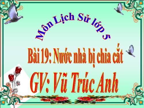 Bài 19. Nước nhà bị chia cắt