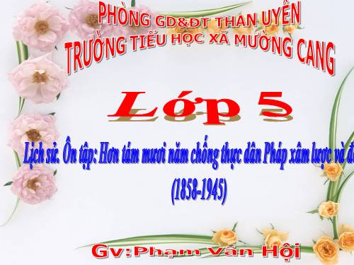 Bài 11. Ôn tập: Hơn tám mươi năm chống thực dân Pháp xâm lược và đô hộ (1858 - 1945)