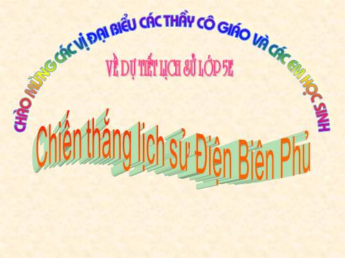 Bài 17. Chiến thắng lịch sử Điện Biên Phủ