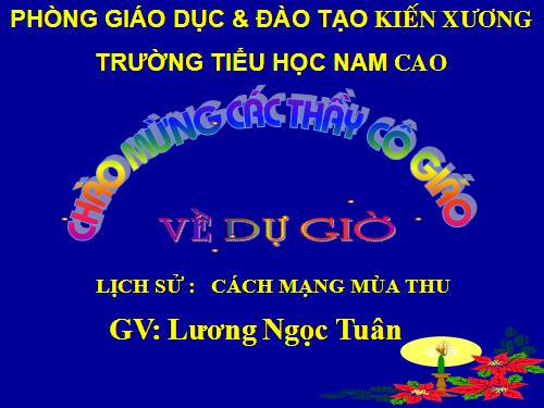 Bài 9. Cách mạng mùa thu