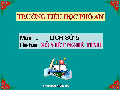 Bài 8. Xô viết Nghệ - Tĩnh