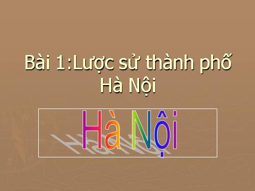 Lịch sử về Hà Nội