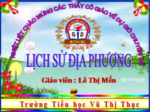 Lịch sử địa phương - Lịch sử Thái Bình