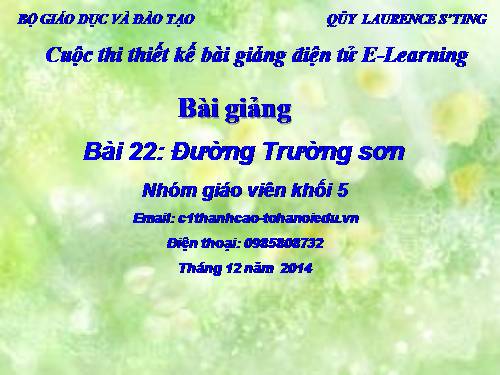 Bài 22. Đường Trường Sơn