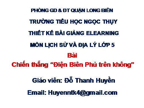 Bài 24. Chiến thắng Điện Biên Phủ trên không