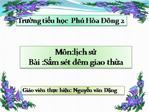 Bài 23. Sấm sét đêm giao thừa