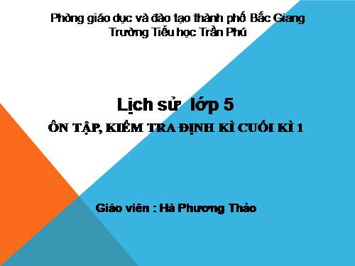 Ôn tập học kì 1