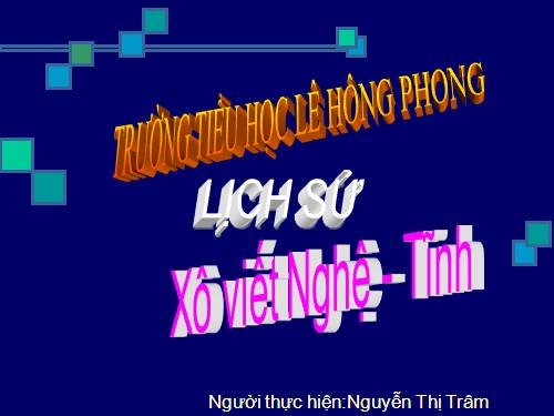 Bài 8. Xô viết Nghệ - Tĩnh