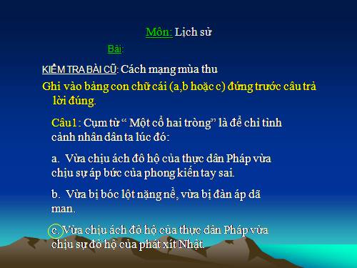 Bài 10. Bác Hồ đọc tuyên ngôn Độc lập