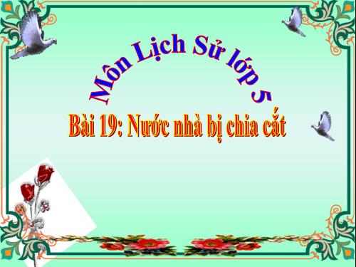 Bài 19. Nước nhà bị chia cắt