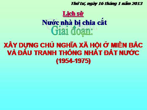 Bài 19. Nước nhà bị chia cắt