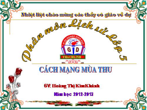 Bài 9. Cách mạng mùa thu