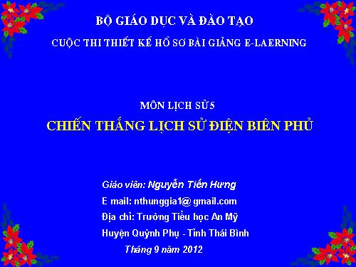Bài 17. Chiến thắng lịch sử Điện Biên Phủ