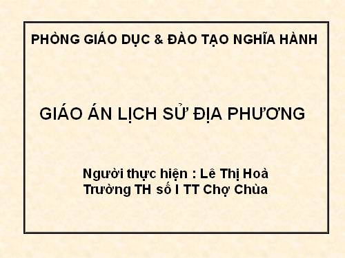 LICH SU DIA PHUONG