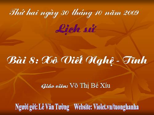 Bài 8. Xô viết Nghệ - Tĩnh