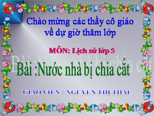 Bài 19. Nước nhà bị chia cắt