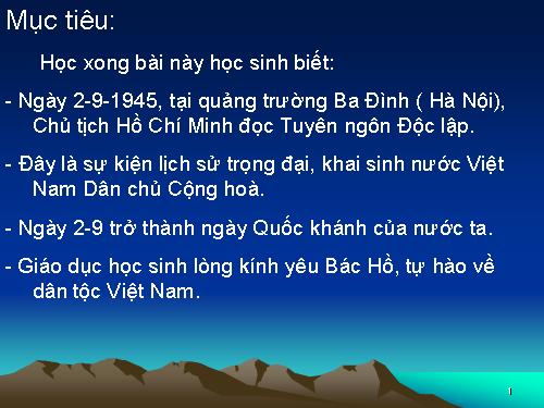 Bài 10. Bác Hồ đọc tuyên ngôn Độc lập