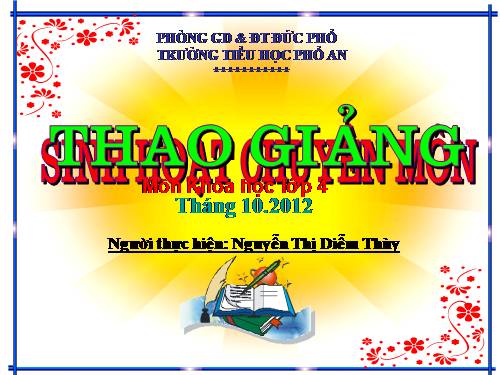 Giáo án Khoa học lớp 4