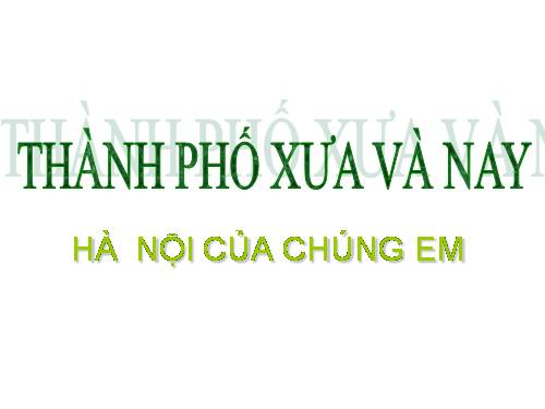 Bài giảng hay Hà Nội mộng mơ