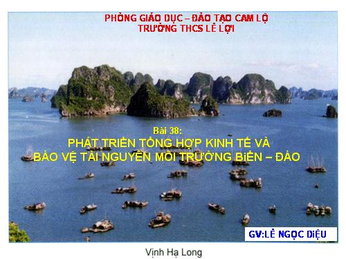 Bài 38. Phát triển tổng hợp kinh tế và bảo vệ tài nguyên, môi trường biển - đảo