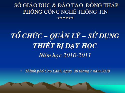 HỒ SƠ QUẢN LÝ THIẾT BỊ