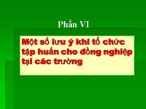 NỘI DUNG TẬP HUẤN TẠI TRƯỜNG