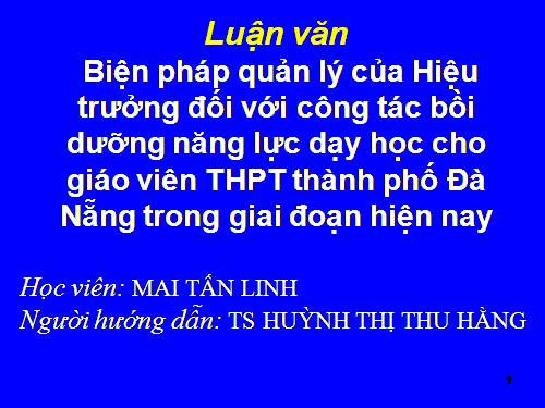 Báo cáo luận văn tốt nghiệp thạc sĩ