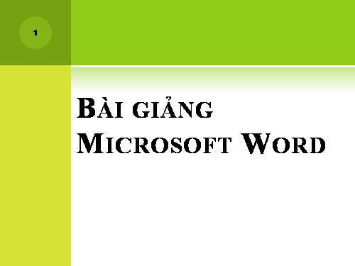 bài giảng điện tử word và excel bằng power point