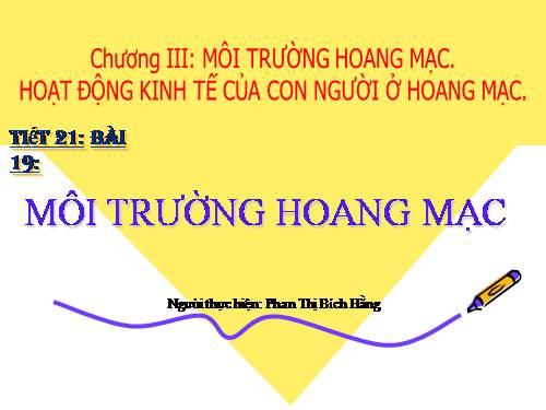 moi trauong hoang mac