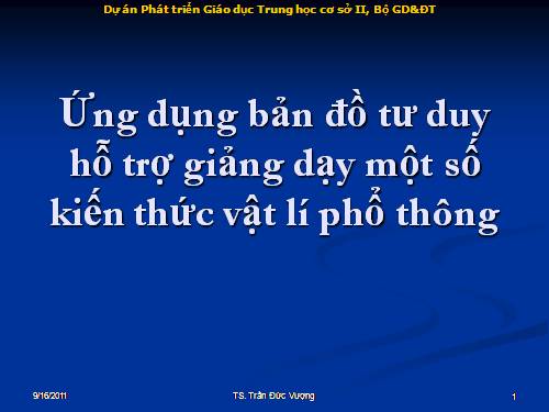 Ban do tu duy trong mon Vat ly 8