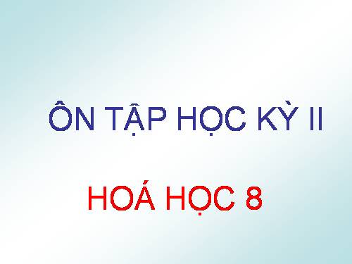 ÔN TẬP HKII (HÓA 8)