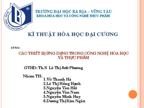 thiết bị hóa kĩ thuật đại cương-dh08h1