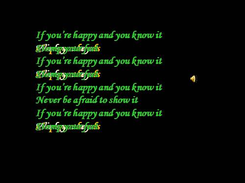 if you are happy