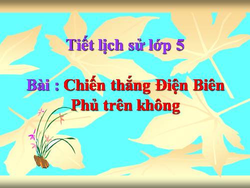 Bài 24. Chiến thắng Điện Biên Phủ trên không