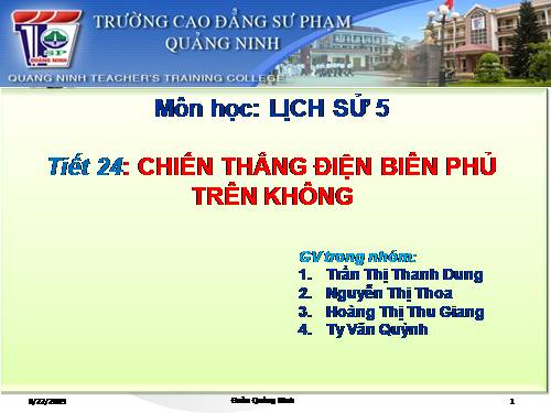 Bài 24. Chiến thắng Điện Biên Phủ trên không