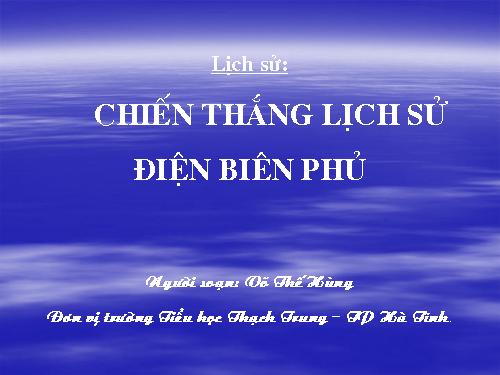 Bài 17. Chiến thắng lịch sử Điện Biên Phủ