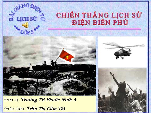 Bài 17. Chiến thắng lịch sử Điện Biên Phủ