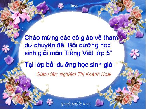 Bồi dưỡng học sinh giỏi tiếng Việt