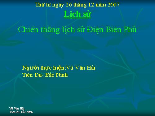 Bài 17. Chiến thắng lịch sử Điện Biên Phủ